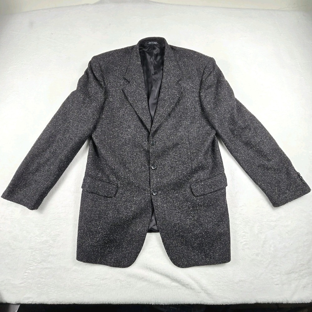 Today's Man Lanificio Di Pray Wool Black Speckled Blazer 43L Sport Coat Sandro‎